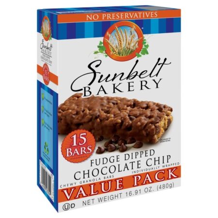 Fudge Dipped Chocolate Chip Granola Bars (BIG PACK)